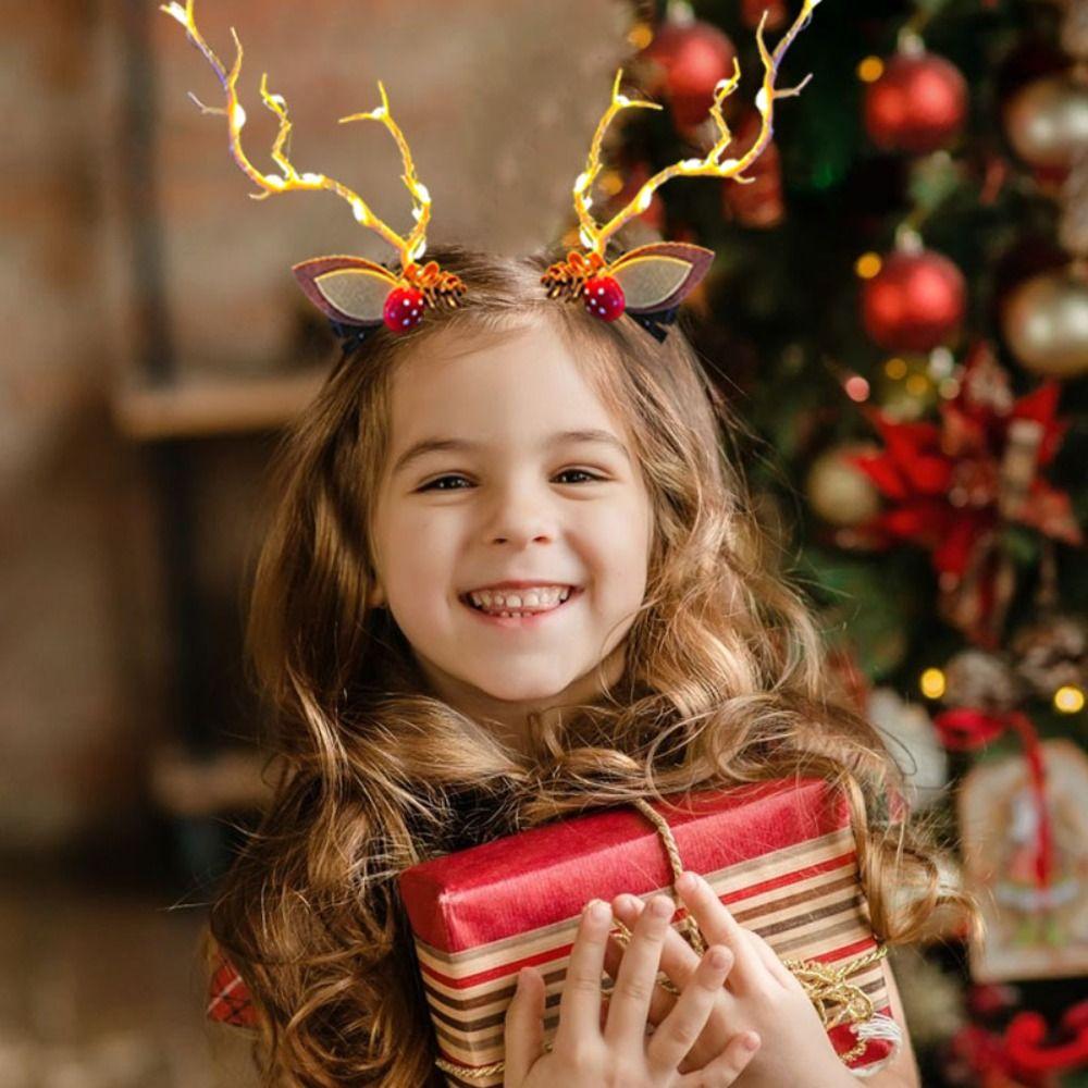 Branch LED Christmas Headband With Led Light Glowing Hair Clip  LED Light Toy