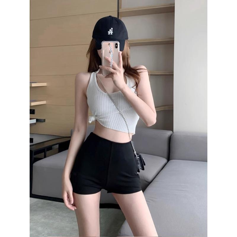 Women's Black Leggings: Anti-Exposure, Tight Hip, Spring/Summer Outerwear, Discreet Shorts