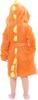 LOLANTA and Flannel Bathrobe with Hood and Waist Dinosaur Warm Winter Ages Kids' Baby's Belt, Design, Outfit, Orange, 2-3