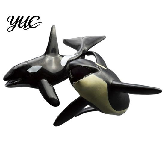 Educational Ocean Animal Toys Realistic Whale Model, Marine Creature Figurines, Beluga, Orca, Blue Whale, Gray Collectible Sea Life Figures