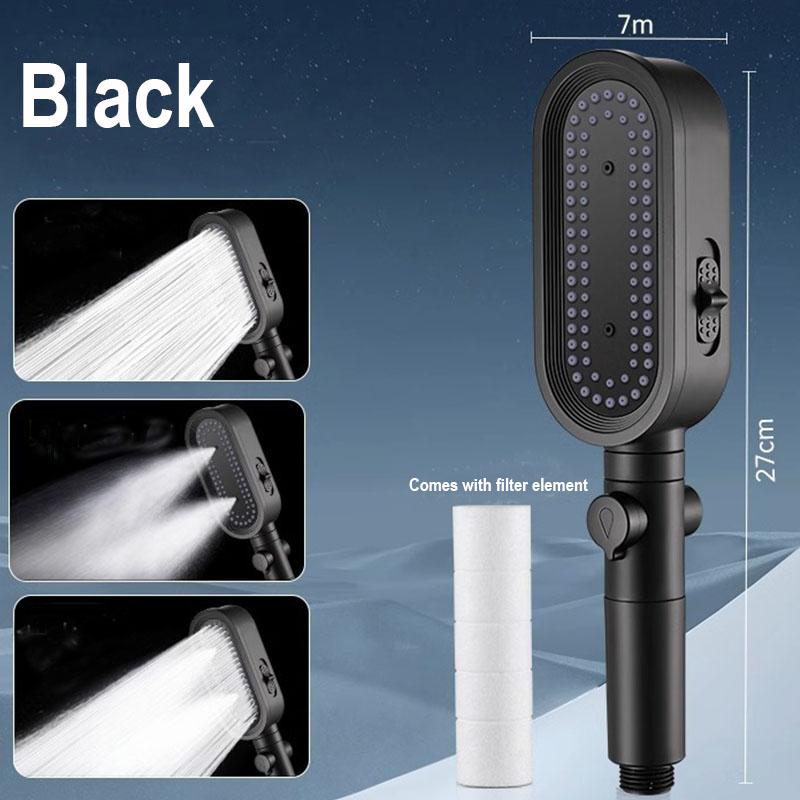 Регулируемая 3 в 1 душевая головка высокого давления с фильтром, ручная кнопка, душевая головка для ванной комнаты, аксессуары для ванной комнаты