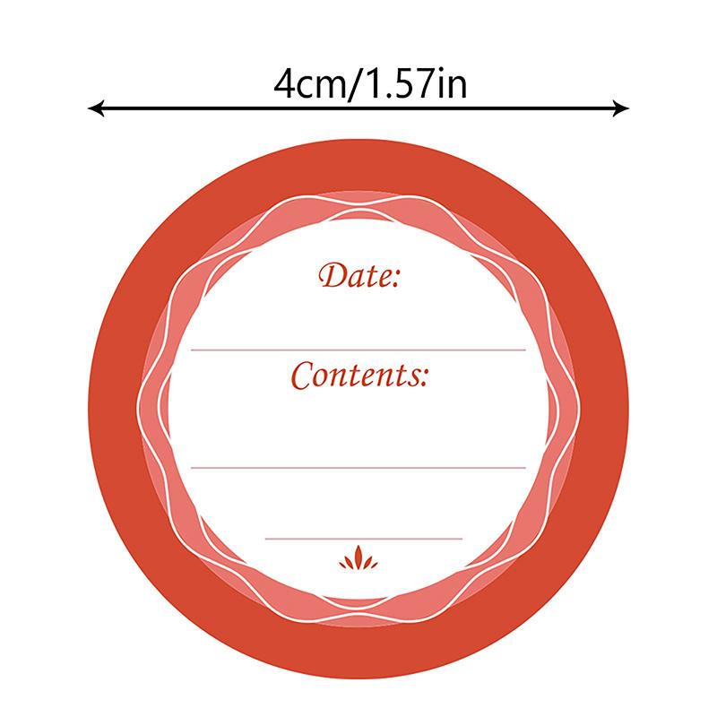 Наклейки на этикетки для специй Круглые этикетки для банок Наклейки для банок Крышки для банок Цветные самоклеящиеся водонепроницаемые наклейки Съемная этикетка с датой