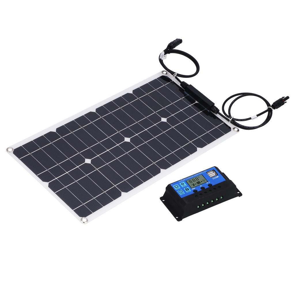 25W Monocrystalline Solar Panel with 30A Solar Charge Controller High Efficiency Photovoltaic Panel