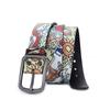 Trendy Printed Graffiti Leather Belts for Foreign Trends, Fashionable and Personalized Belts for Men and Women