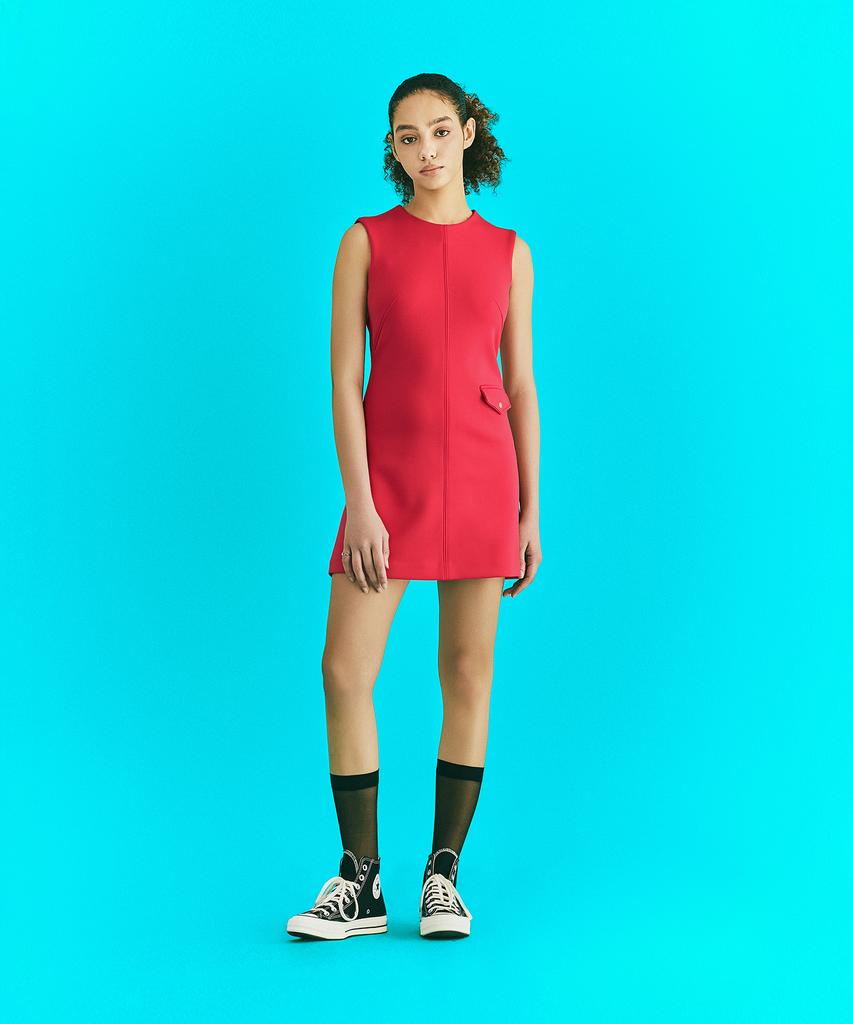 Er Er Seam Detail Dress Pink
