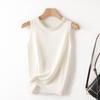 Summer Spring Women's Short Vest Sweet Sleeveless Top Elegant Knitted Vest Top  Lady