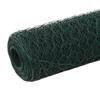 VidaXL Steel Mesh 25x1.2 M Thickness 0.7 Mm Hexagonal Green Garden Fence 143260