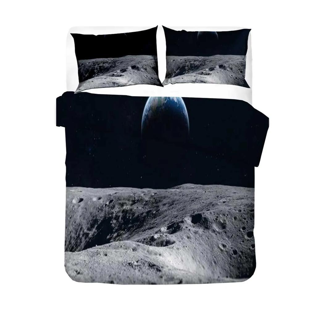 Print Hight Quality Duvet Cover Sets Galaxy Wolf Bedding Set 2/3pcs Quilt Cover Bed Linens Home Textile UK // Size