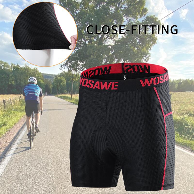 Велосипедные шорты WOSAWE мужские MTB велосипедные дышащие трусы с гелевой подкладкой