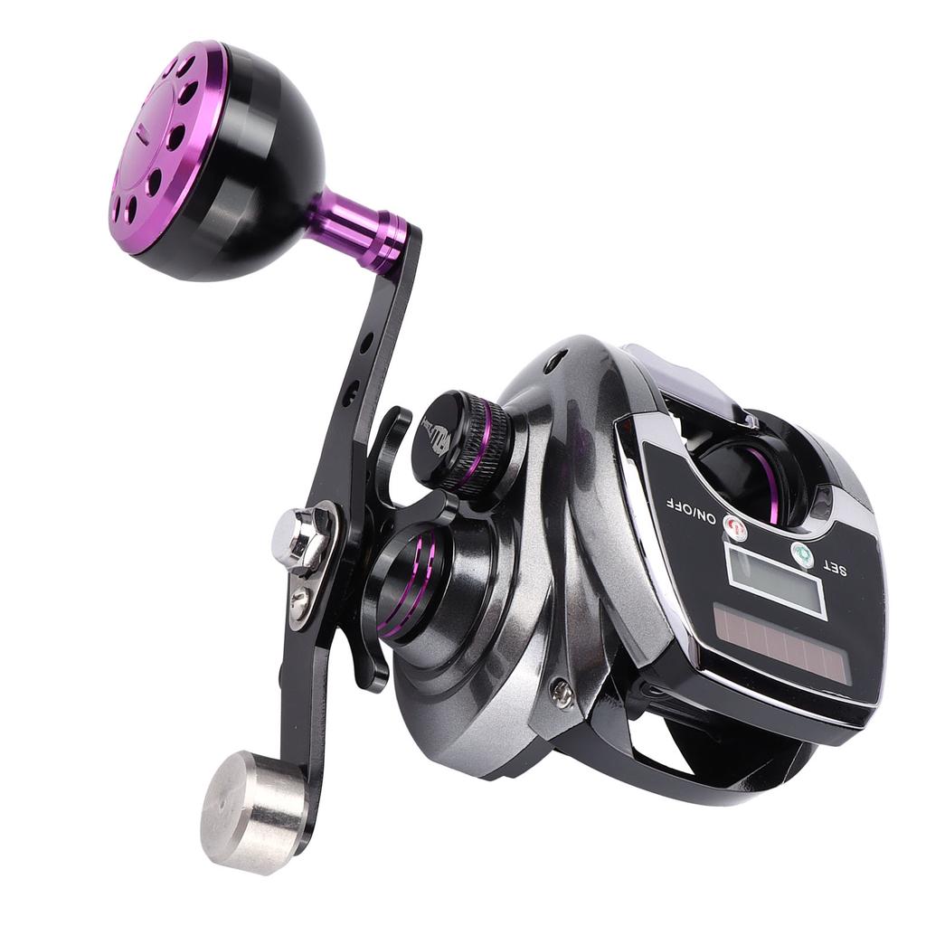 Водонепроницаемая безынерционная катушка с цифровым дисплеем 8.0:1 Передаточное число 18+1 Количество подшипников Рыболовная катушка Счетчик(Правая рука )
