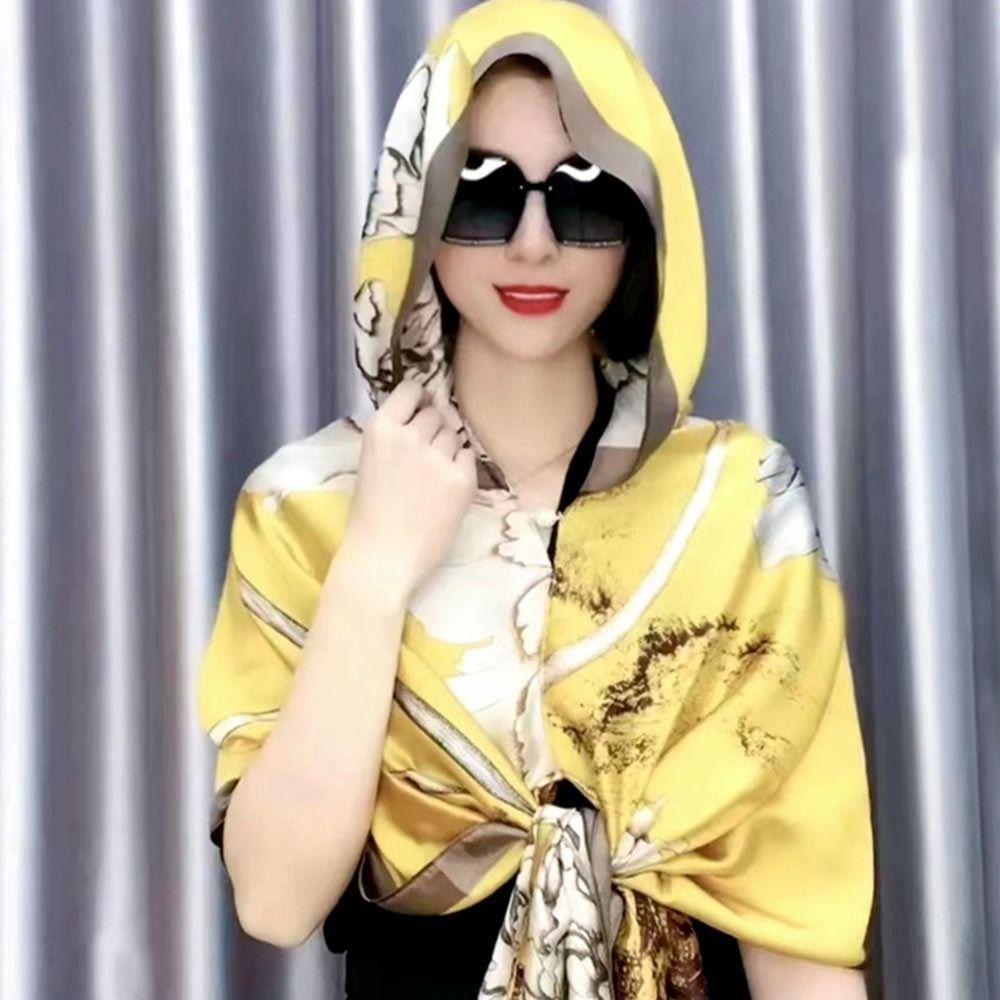 With Buckle Muslim Turban Sun-Resistant Headscarf Summer Sunblock Hooded Shawl Women