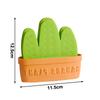 Anti Scald Cactus Coasters Set Anti-Fouling Heat Resistant Cactus Cup Mat With Stand Non-Slip Coaster Flowerpot Holder Tableware