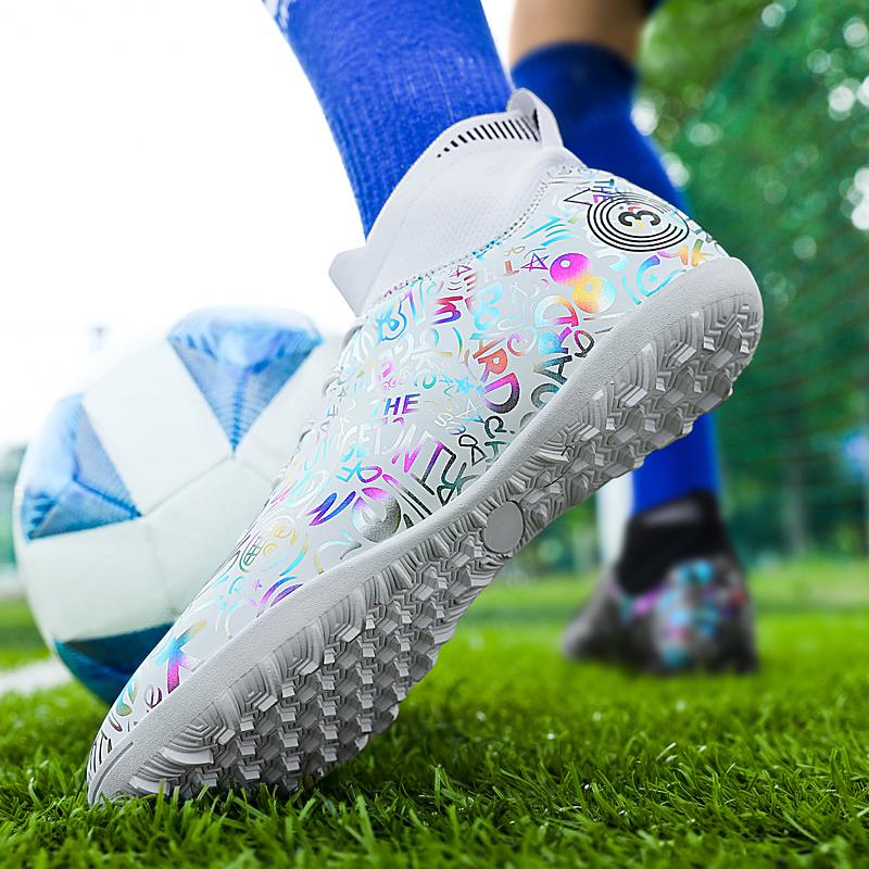 Мужские/женские футбольные бутсы из пяти резиновых материалов с мягкой подошвой и короткой ручкой производства Lammers Кожаные футбольные бутсы Детские футбольные кроссовки