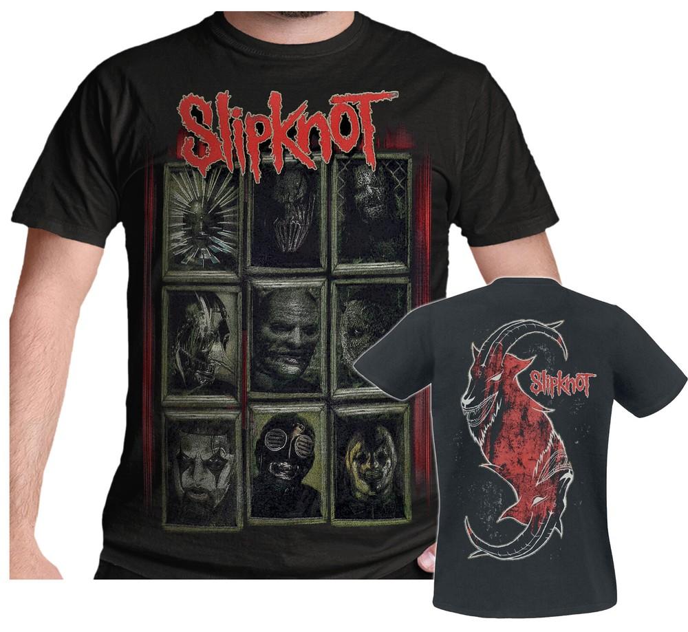 Футболка Slipknot Новые маски Черная Официальная Новая