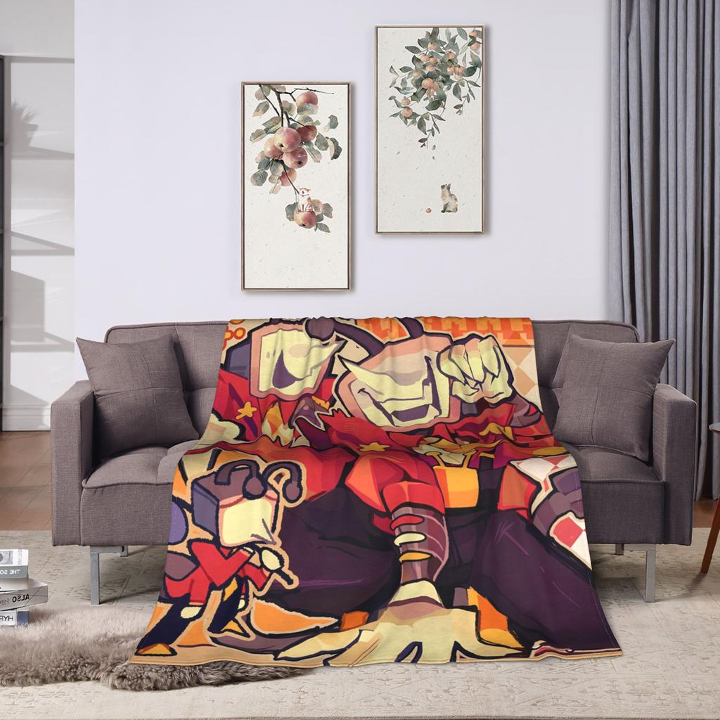 Deltarune Funny Tenna Blankets Airplane Travel Flannel Throw Blanket For Living Room Soft Custom DIY Bedspread Gift Idea