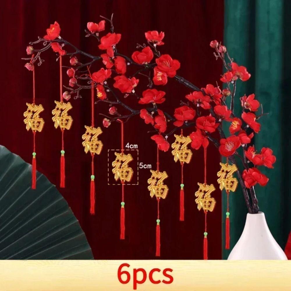 6/20/30 шт. Весенний фестиваль Мини Красный Фонарь Подвесной Орнамент Дракон Новогодний Декор