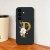 Чехол-буква с цветами для Samsung S26 Ultra Чехол для Samsung S26 Plus Задняя крышка Мягкий жидкий силикон Fundas для Galaxy S 26