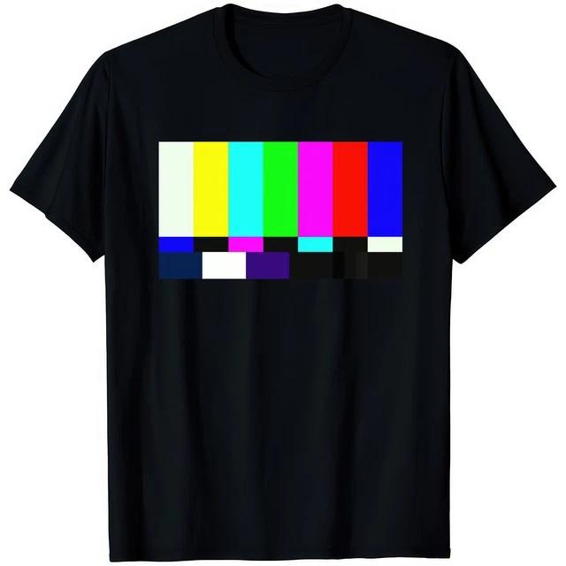 Retro TV Colour Bars Test Pattern Vintage Television Graphic TShirt