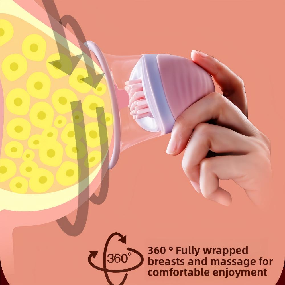 Вакуумный вибратор для увеличения груди, вращающийся, с функцией лизания языком, вакуумный насос, массажер для груди, стимулятор сосков, мастурбатор, секс