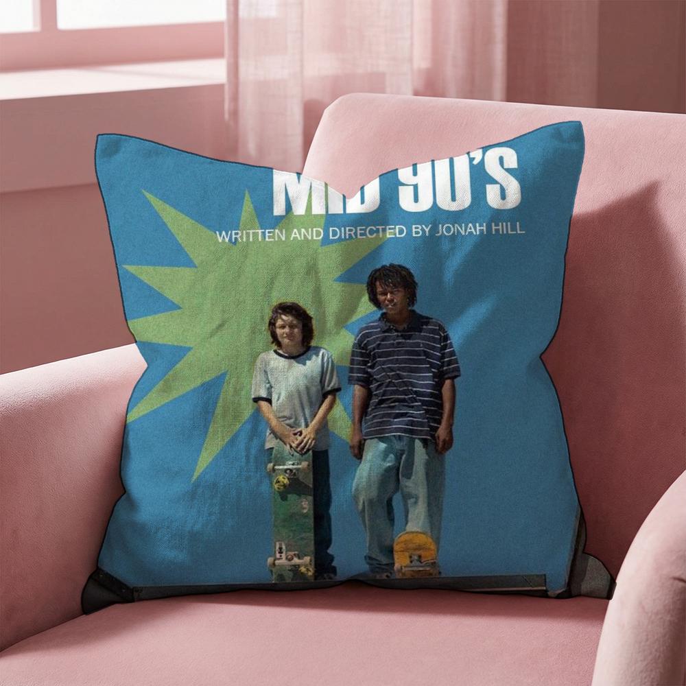 Movie M-Mid 90S Cushion Cover Multi-Scene Pillow Cover for Home & Car - Reversible, Soft & Durable for Daily Use