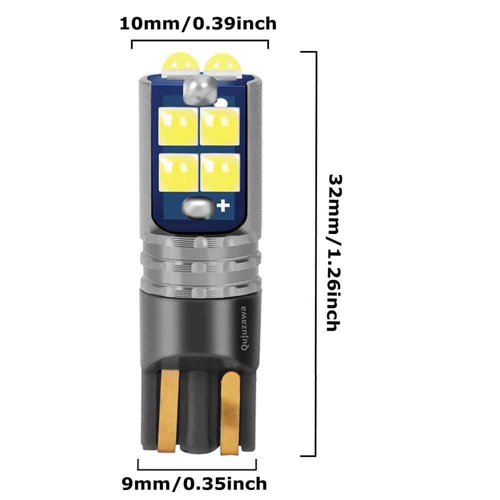 W5W LED T10 Led Bulbs WY5W Super Bright Car Interior Reading Dome Lamp Auto Parking Bulb License Plate Lights White Orange Amber Dome Lights 6
