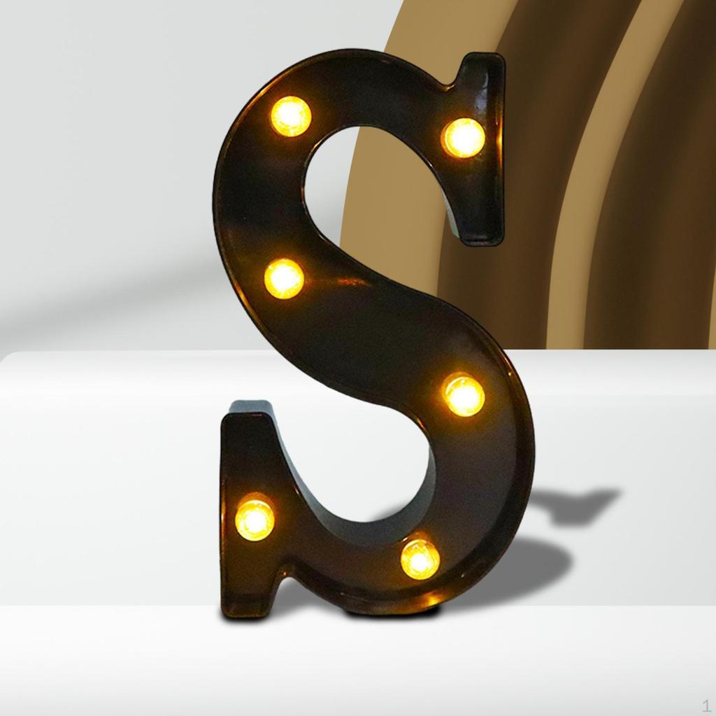 LED Marquee Letter Light Black Up Alphabet Sign for Birthday Wall Home