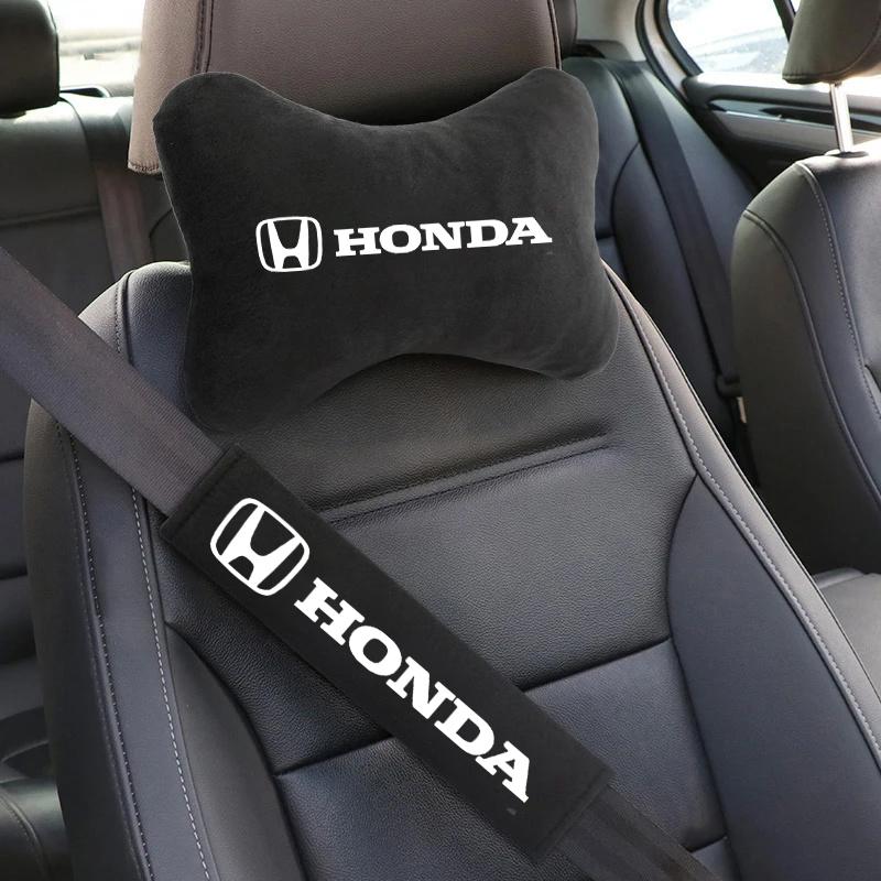 Car Seat Belt Cover Safety Belt Shoulder Protection Pad Seat Headrest for Honda Civic Accord CR-V HRV Fit Jazz City Odyssey Jade ais256