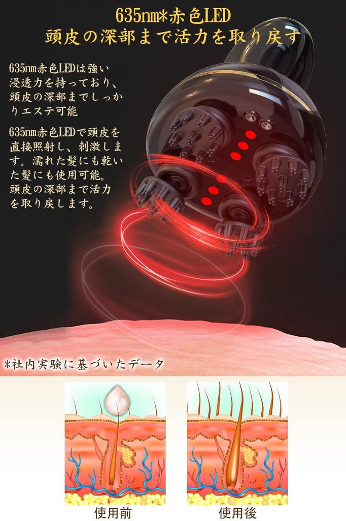 Электрическая щетка для кожи головы Youmay EMS Head Spa с электрической иглой и функцией красного светодиода Уход за кожей головы Уход за лицом EMS HEAD SPA IPX7 Водонепроницаемый для влажной и сухой кожи