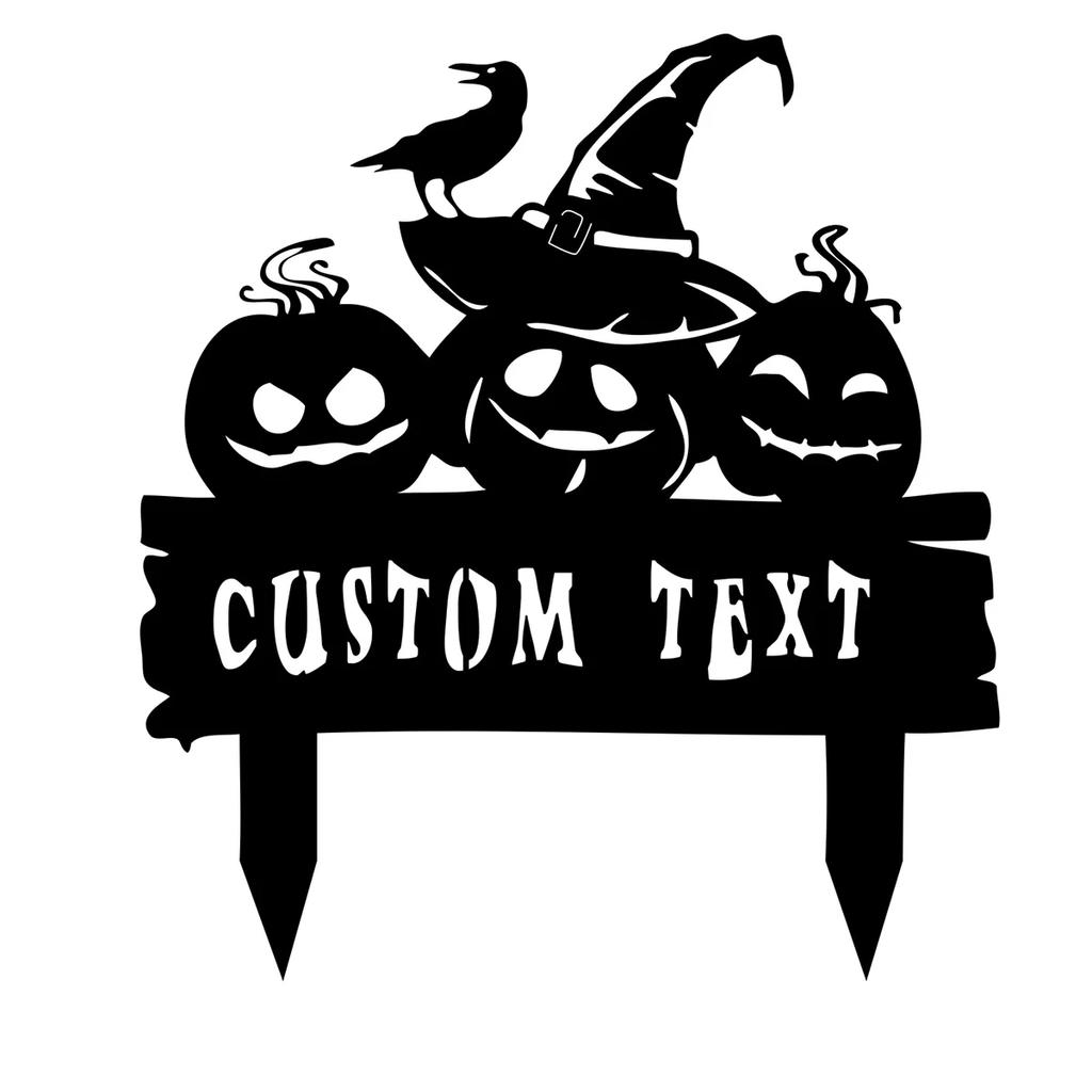 Metal Garden Art Stake, Custom Fall Yard Decor, Pumpkin Sign, Thanksgiving Outdoor Decoration, Seasonal Lawn Ornament