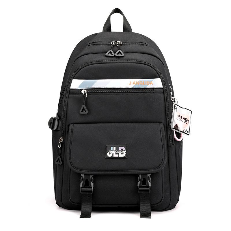 Middle School Student Schoolbags for Girl Commuting Large-capacity Backpacks Fashion Leisure Solid Color Book Bag Ultra-light Waterproof Knapsack