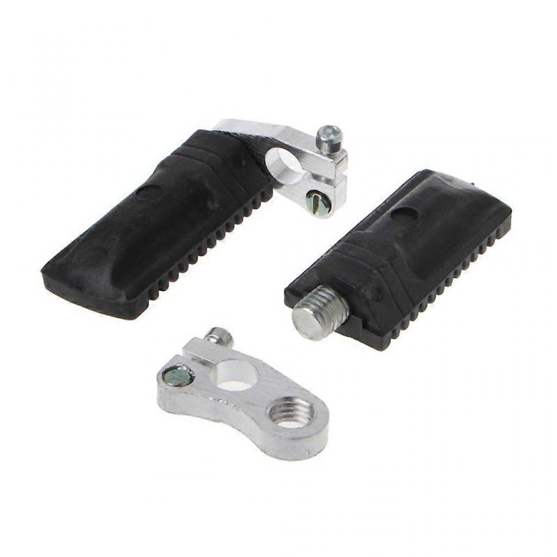 E-bike Motorcycle Front Rear Footrests Foot Pegs Rest Pedal Motocross for 47/49cc Pocket Dirt Bike Durable Parts 2 Pack Black