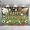 1pc Birthday Gift Box Sports Party Banner Polyester