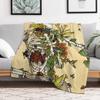 Bones and Botany Throw Blanket Elegant Warm Throw Blanket for Hotel Home