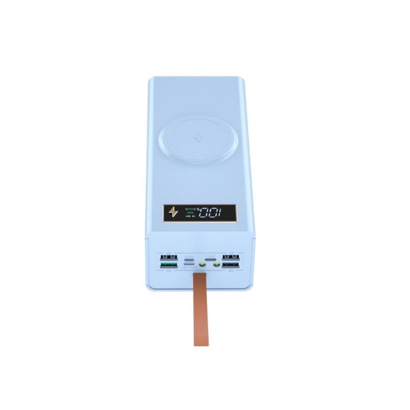 Бокс для хранения аккумуляторов 24x18650, чехол для повербанка с быстрой зарядкой PD, поддержка функций беспроводной зарядки/быстрой зарядки