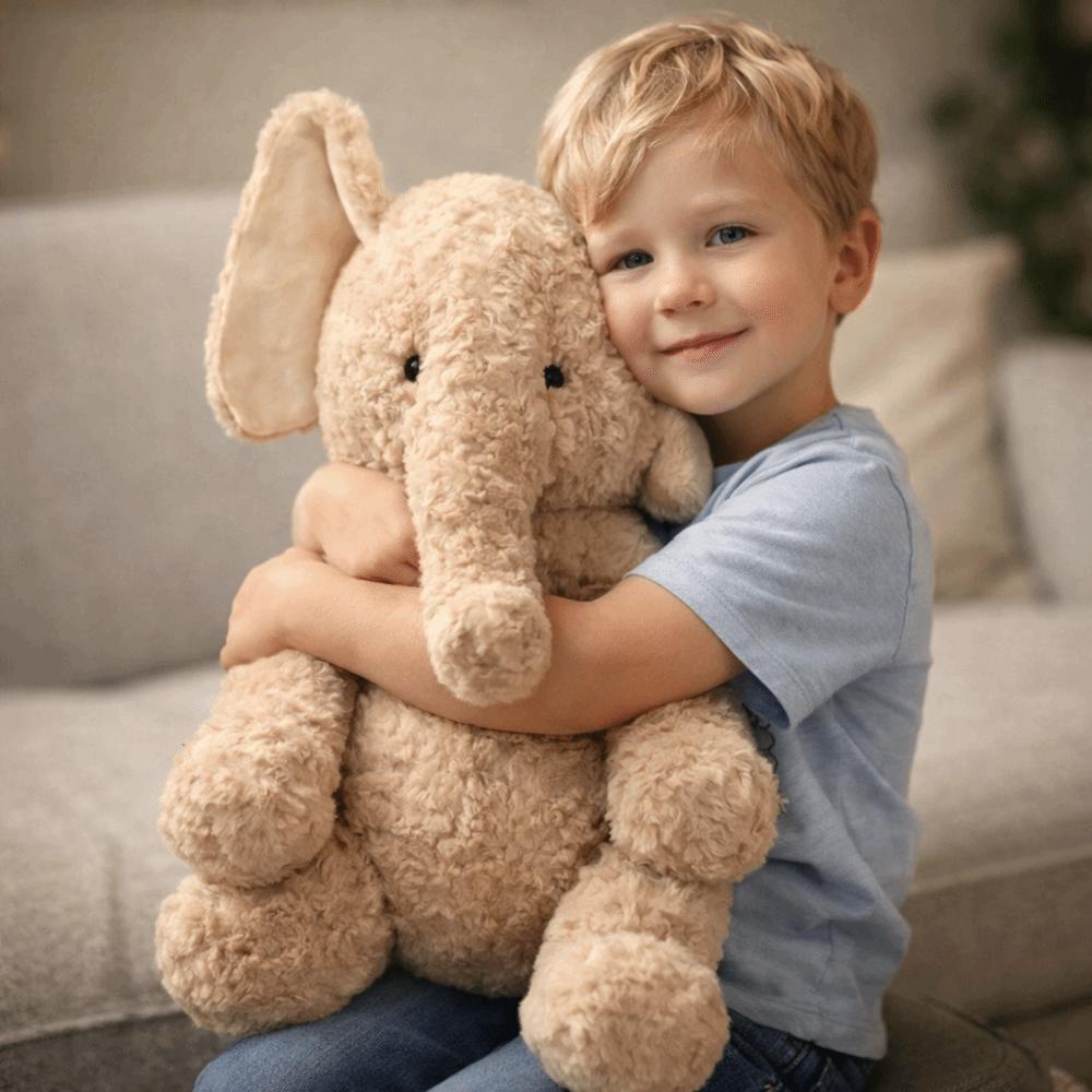 Soft Plush Toy Comfortable Stuffed Elephant Home Furnishings Plush Elephant Sleep Companion
