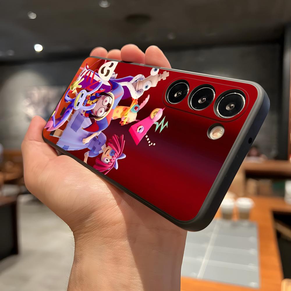 Потрясающий D-Digital C-Circus Чехол для телефона Samsung A56 A36 A26 A16 A15 A25 A35 A55 A14 A34 A24 A54 Черный Мягкий Чехол