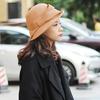 Ladies Wool Felt Bucket Hat Vintage Cloche Fedora Hat Female Bowler Hat with Bow Winter Wedding Church Jazz Cap
