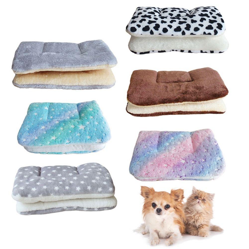 Soft Flannel Pet Mat Flannel Dog Blanket Mat Cat Cover Blanket Dog Thicken Sleeping Mat  Winter