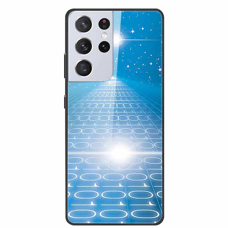 For Samsung Galaxy S25 Ultra Tempered Glass Case Back Cover Hard Phone Cases for SamsungS25 ULTRA Fundas Fashion Protector Coque