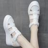 Lucyever New Wedges Heels Platform Sandals Women Hollow Out Pu Leather Gladiator Sandals Woman Summer Thick Sole Sandalias Mujer
