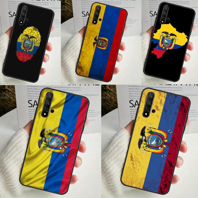 Ecuador Flag Case For Huawei P30 P20 P40 Lite Nova 5T 11i 8i 3i 9 10 SE 11 Pro Y90 Y70 Y61 Y60 Y91 Cover
