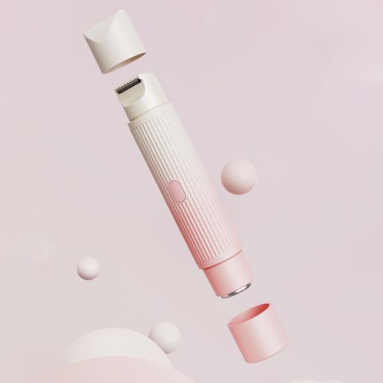 Женская электробритва с двумя головками, USB-перезаряжаемая, водонепроницаемая, портативная, для лица, тела, зоны бикини, рук, ног, эпилятор, бритва, триммер