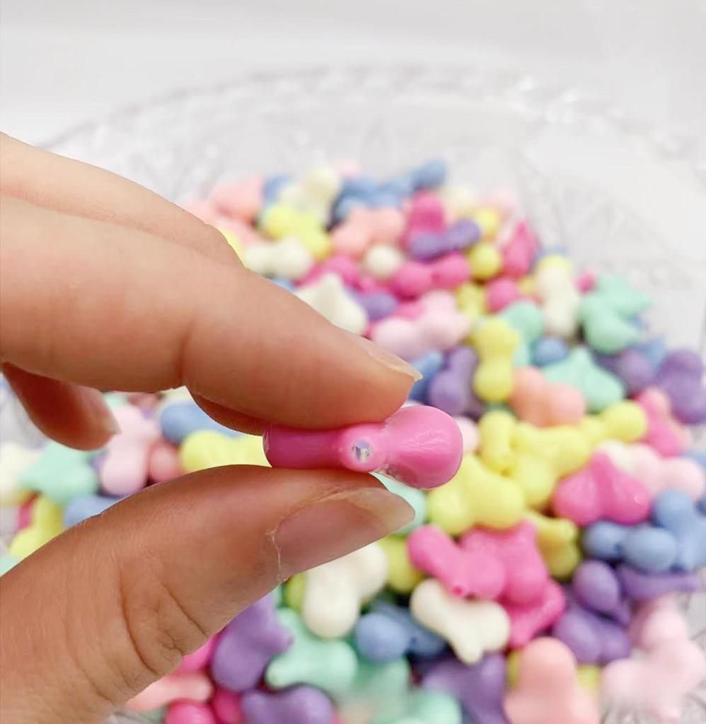Акриловые бусины-макаруны в форме сердца для детских украшений своими руками