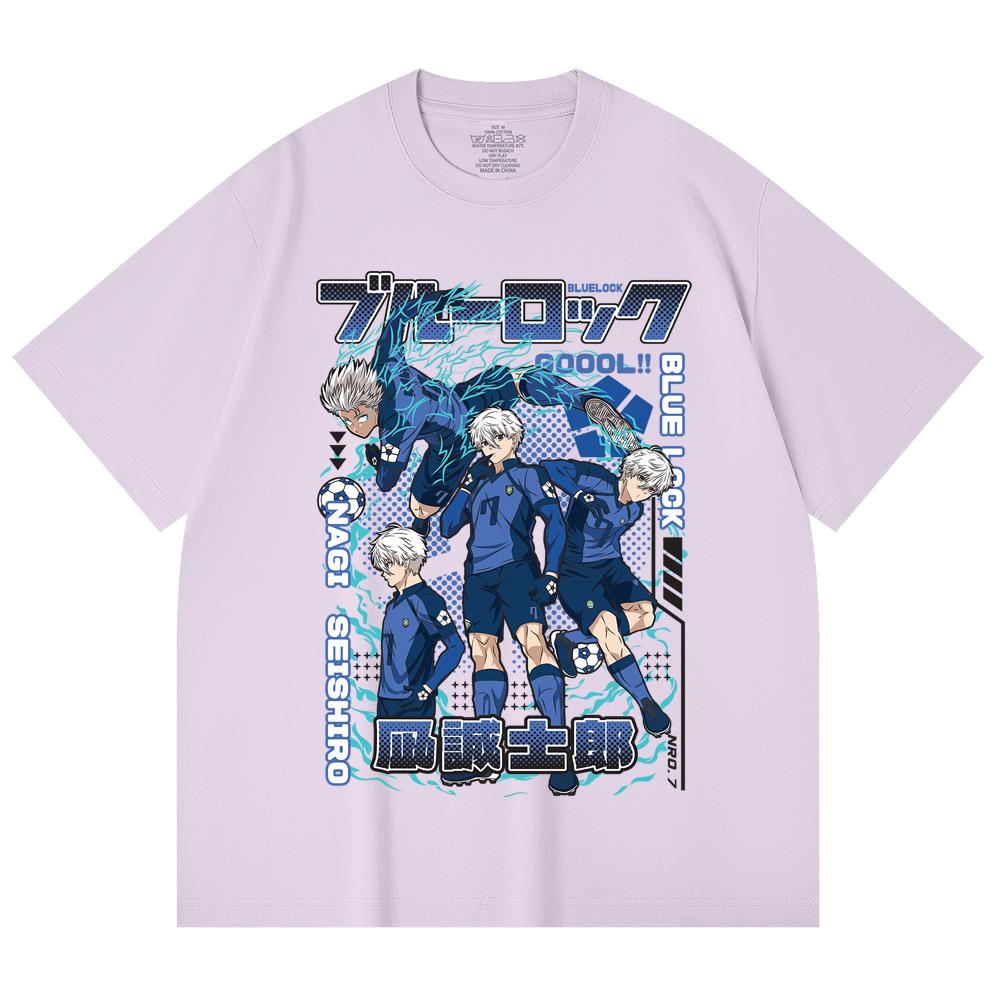 230 Gsm 100% Cotton Blue Lock V3 Print Unisex Heavy Cotton T Shirt