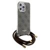 Etui do iPhone 15 Pro Guess Crossbody Cord 4G Print Brązowy