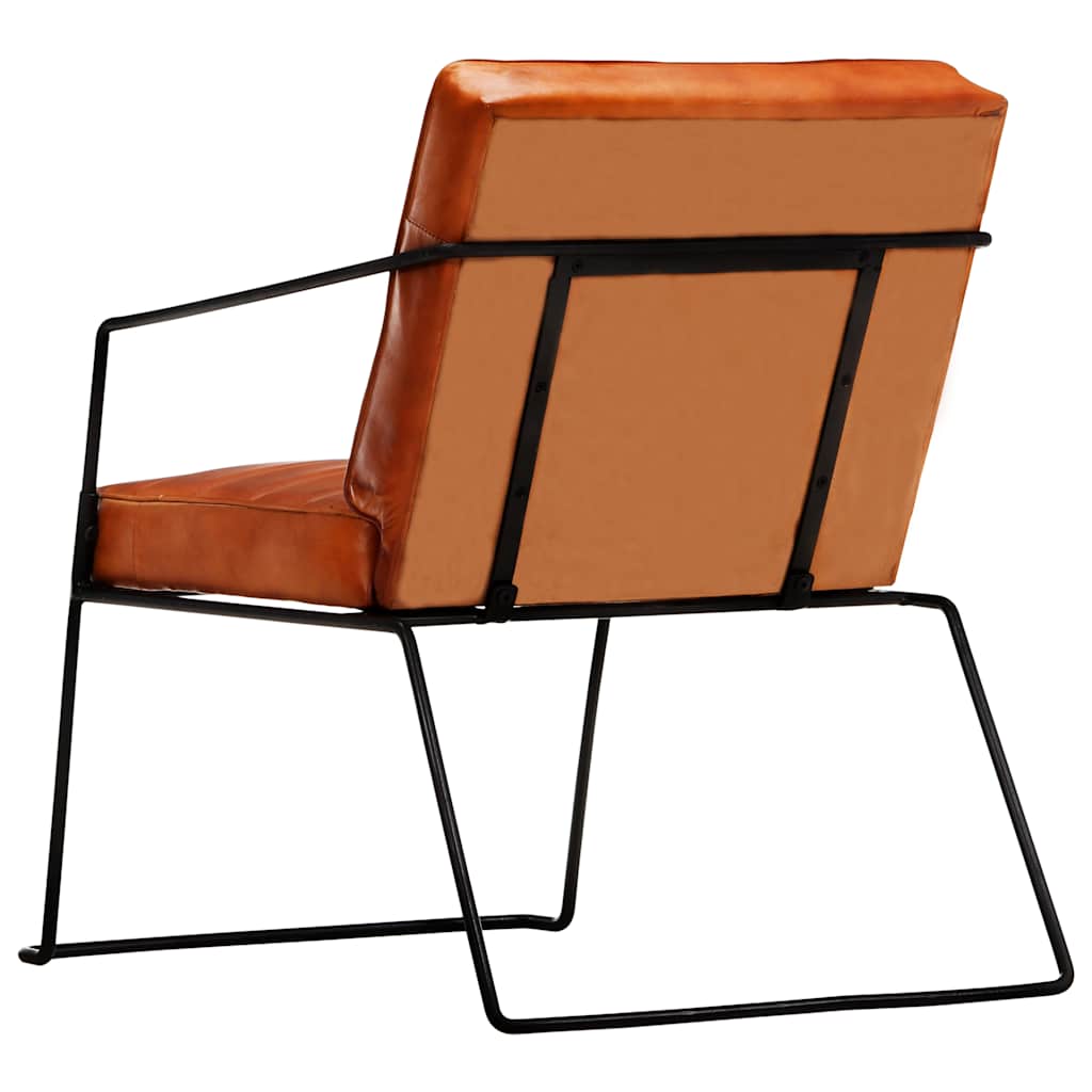 Armchair Light Brown Genuine Leather