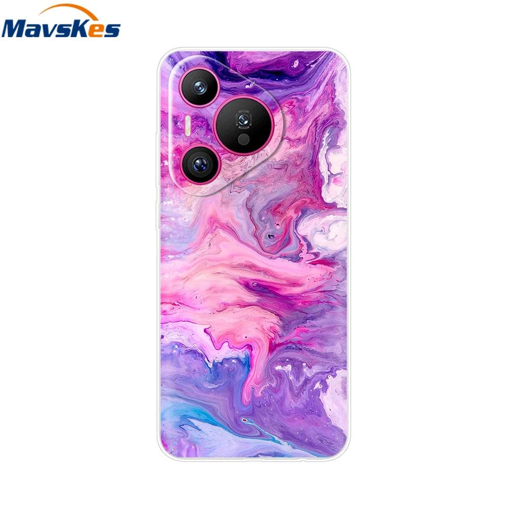 Для чехла Huawei Pura 70 Pro Pura 70 Прозрачная задняя крышка Бампер с красивой девушкой Мягкий ТПУ Funda Для Huawei Pura 70 Pro+ Pura70 Ultra Capa