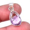 Natural Ametrine Gemstone Handmade 925 Solid Sterling Silver Pendant 1.25" d7V20