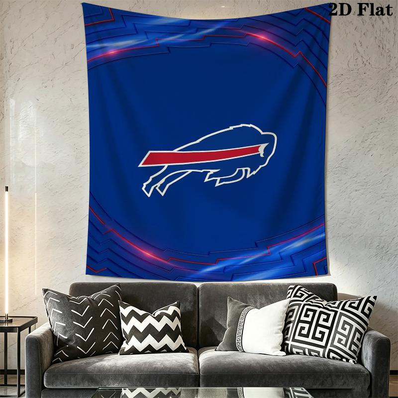Buffalo Bills Wall Tapestry Aesthetic Wall Hanging Printed Fabric Blanket Decorative Tapestries for Bedroom Living Room Home Decor