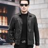 Весна и осень Новая натуральная кожаная куртка мужская куртка из коровьей кожи первого слоя деловая мужская модная универсальная куртка мотоциклетная кожаная куртка тренд
